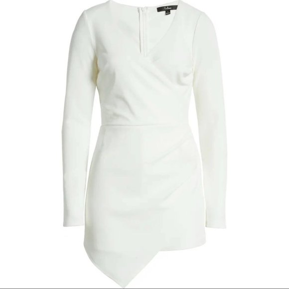Lulus Babe Heaven Long Sleeve Asymmetric Envelope Hem Romper - Picture 14 of 14
